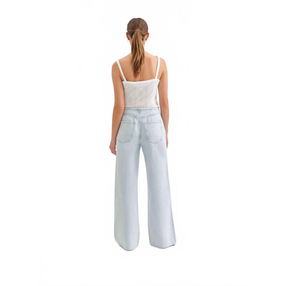 NEW DAZE madison mid rise wide leg jeans in baby talk - Picture 4 of 5